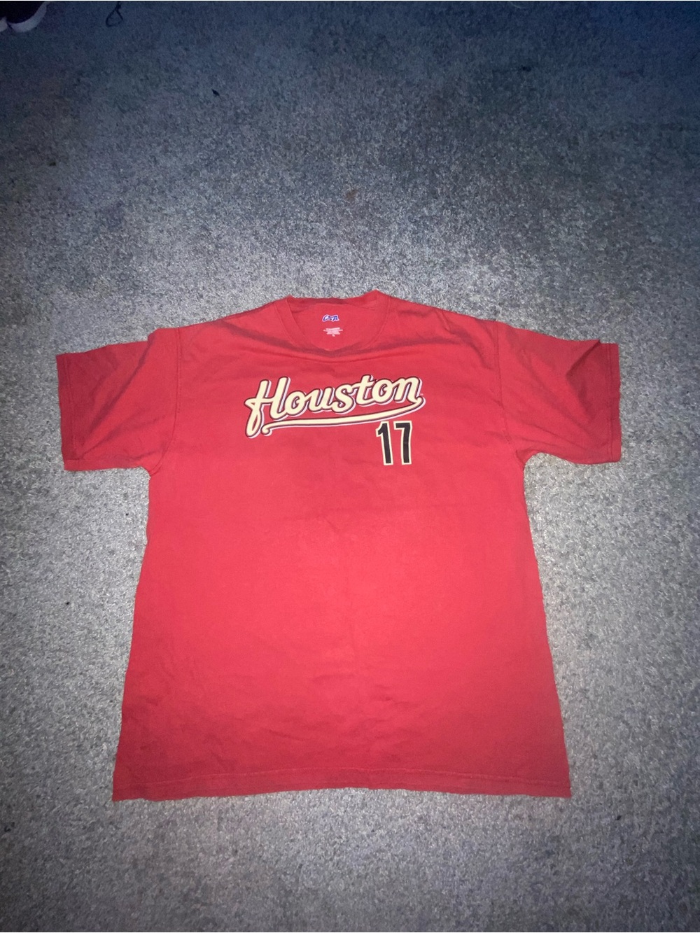 Houston Astros berkman tee shirt short sleeve red